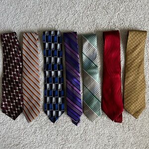 7 Stylish Men's Tie Collection - Assorted Colors